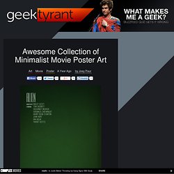 Awesome Collection of Minimalist Movie Poster Art