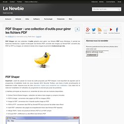 Une collection d'outils pour gérer les fichiers PDF