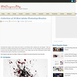 Collection of 30 Best Adobe Photoshop Brushes