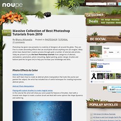 Massive Collection of Best Photoshop Tutorials from 2010 - Noupe Design Blog