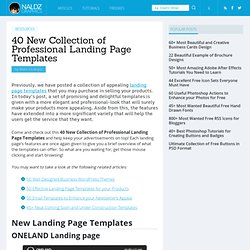 40 New Collection of Professional Landing Page Templates