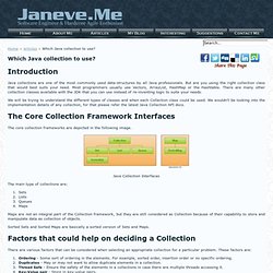 Which Java collection to use? - Janeve.Me:Programmer & Agile Enthusiast