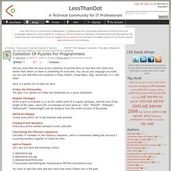 Collection Of Puzzles For Programmers