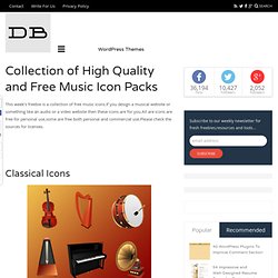 Collection of High Quality and Free Music Icon Packs