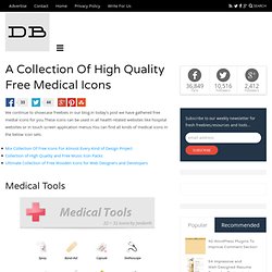 A Collection Of High Quality Free Medical Icons