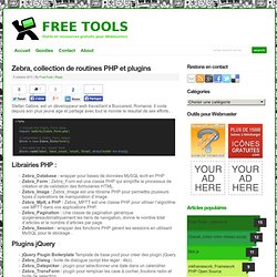 Zebra, collection de routines PHP et plugins