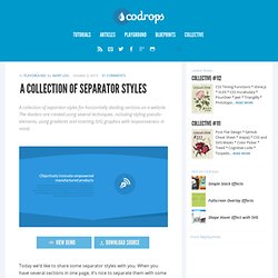 A Collection of Separator Styles
