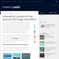 A Wonderful Collection Of Free jQuery & CSS3 Image Hover Effects