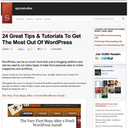 Collection Of 24 Tutorials And Tricks For Working With WordPress