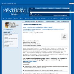 Jouett Shouse Collection University of Kentucky Libraries