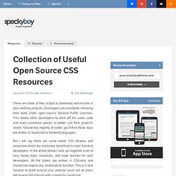 Collection of Useful Open Source CSS Resources