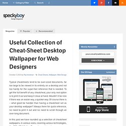 Useful Collection of Cheat-Sheet Desktop Wallpaper for Web Designers :Speckyboy Design Magazine