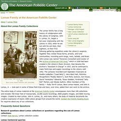 Lomax Family Collections at the American Folklife Center