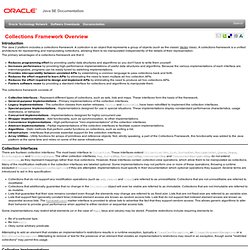 Collections Framework Overview
