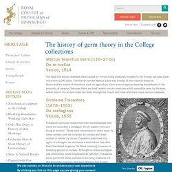 The history of germ theory in the College collections
