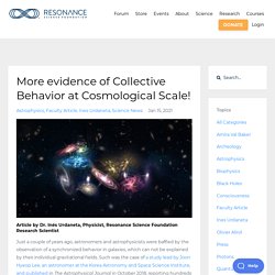 More evidence of Collective Behavior at Cosmological Scale!