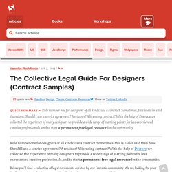 The Collective Legal Guide For Designers (Contract Samples)