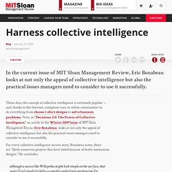 Harness collective intelligence