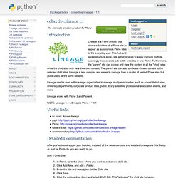 Linage for Plone
