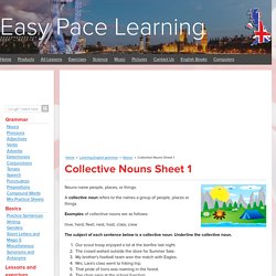 Collective Nouns Sheet 1