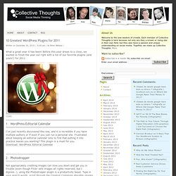 10 Greatest WordPress Plugins for 2011