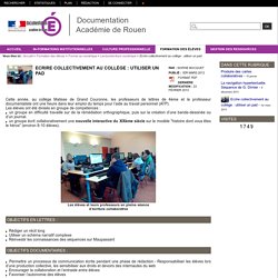 Ecrire collectivement au collège : utiliser un pad