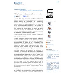 Wikis, blogs et créations collectives renouvelées « Cratyle.net