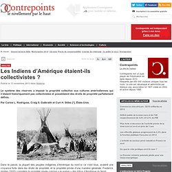 Les Indiens d’Amérique étaient-ils collectivistes ?