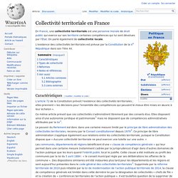 Collectivité territoriale en France