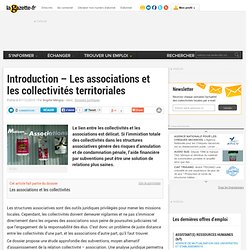 Introduction - Les associations et les collectivités territoriales