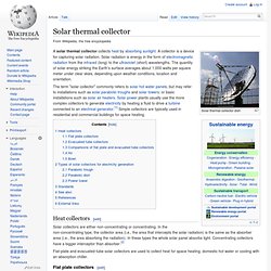 Solar thermal collector