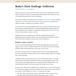 Baby's First Garbage Collector – journal.stuffwithstuff.com