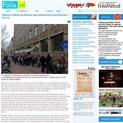Folia: CvB gaat akkoord met eisen Professor Protest