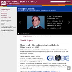College of Business — GLOBE Project — New Mexico State University