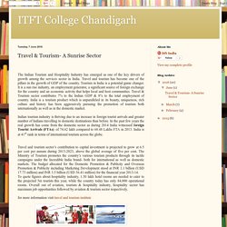 ITFT College Chandigarh: Travel & Tourism- A Sunrise Sector