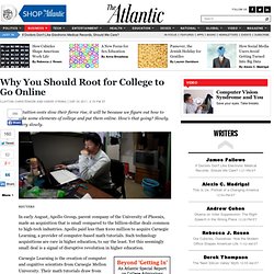Why You Should Root for College to Go Online - Clayton Christensen and Henry Eyring - Business