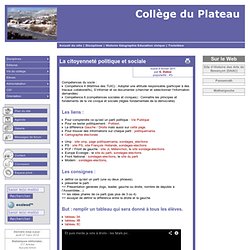 [Collège du Plateau] La citoyenneté politique et sociale