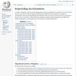 Projet:Collège des Colombières