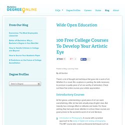 100 Free College Courses To Develop Your Artistic Eye - StumbleUpon