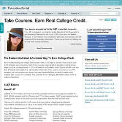 Get Credit. Take the CLEP Exam.
