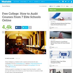 Free College: How to Audit Courses From 7 Elite Schools Online