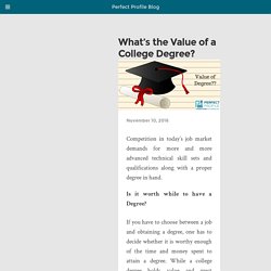 What's the Value of a College Degree?