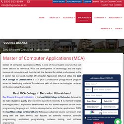 Best MCA College in Dehradun Uttarakhand