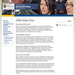 ePRT Online PLD, College of Education