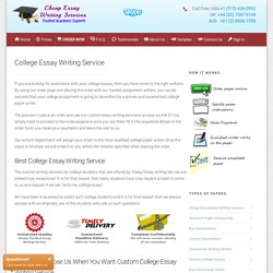 Best College Essay Writing Service