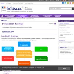 Collège - Le collège 2016 : questions/réponses