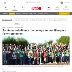 Saint-Jean-de-Monts. Le collège se mobilise pour l’environnement