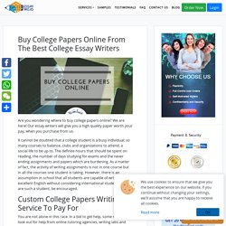 Buy College Papers Online From The Best College Essay Writers