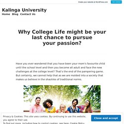 Why College Life might be your last chance to pursue your passion? – Kalinga University