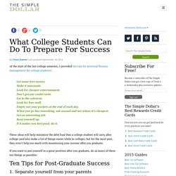What College Students Can Do To Prepare For Success